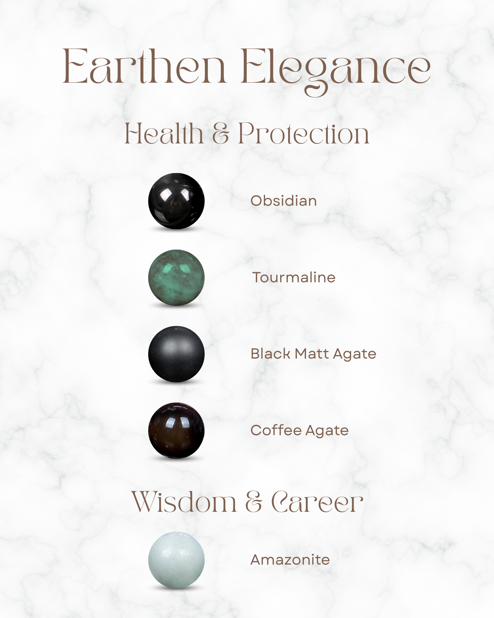 A men's and women's crystal bracelet for confidence and clear communication, featuring earthen-toned Agate stones.