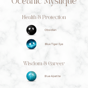 A men's and women's insight bracelet with Hawk's Eye and Obsidian for focus and strategic thinking.